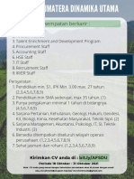 Iklan Loker SDU 18 Okt 21 Okt