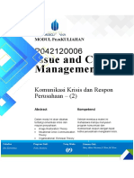 Modul 9 - Issue and Crisis Management - 2022