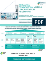 Kebijakan Mutu Di Laboratorium-Dr Kalsum Komaryani, MPPM-Direktur Mutu Dan Akreditasi Pelayanan Kesehatan, Kemkes PDF