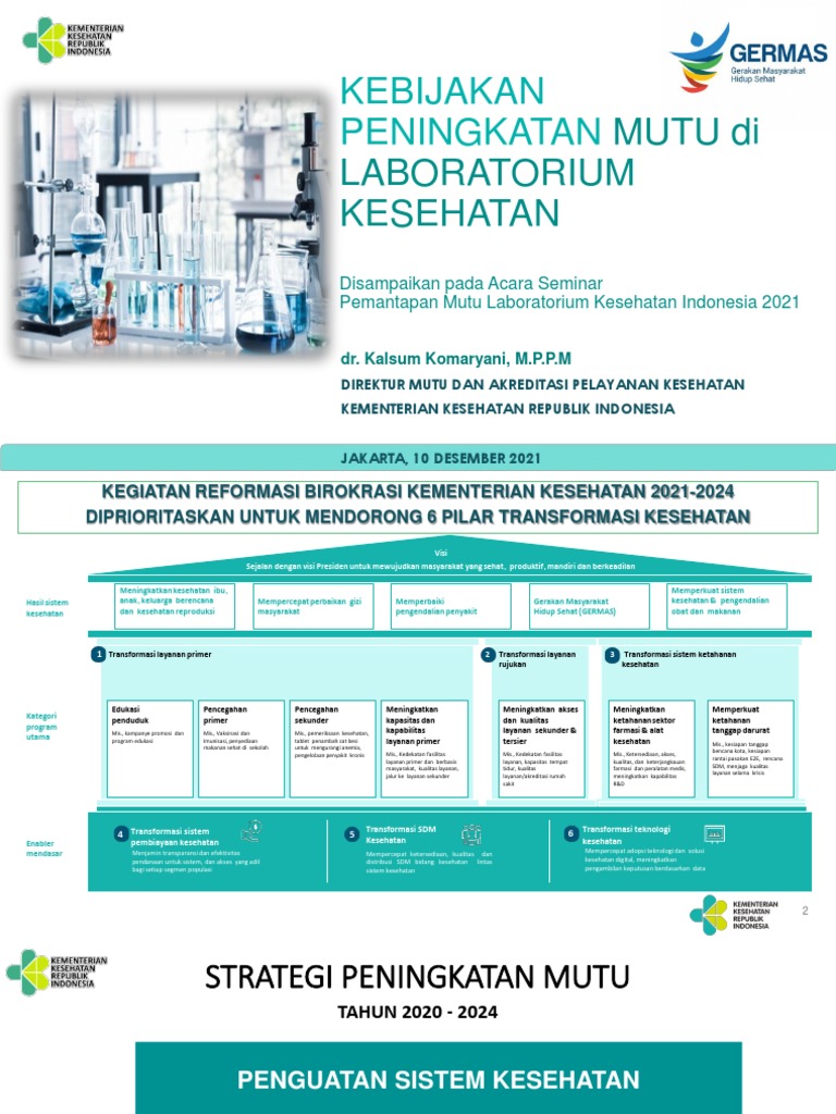 Kebijakan Peningkatan Mutu Laboratorium | PDF