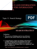 IMD312 - Topic 11 - Search Strategy