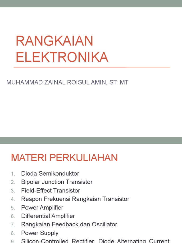 Materi Rangkaian Elektronika Pdf