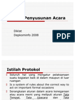 Teknik Penyusunan Acara