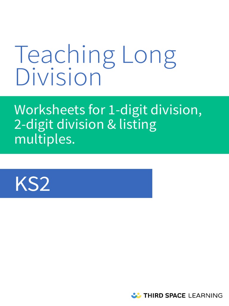 Long Division Worksheet PDF Worksheet Arithmetic