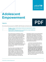 Adolescent Empowerment Technical Note