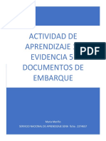 Evidencia 5 Documentos de Embarque