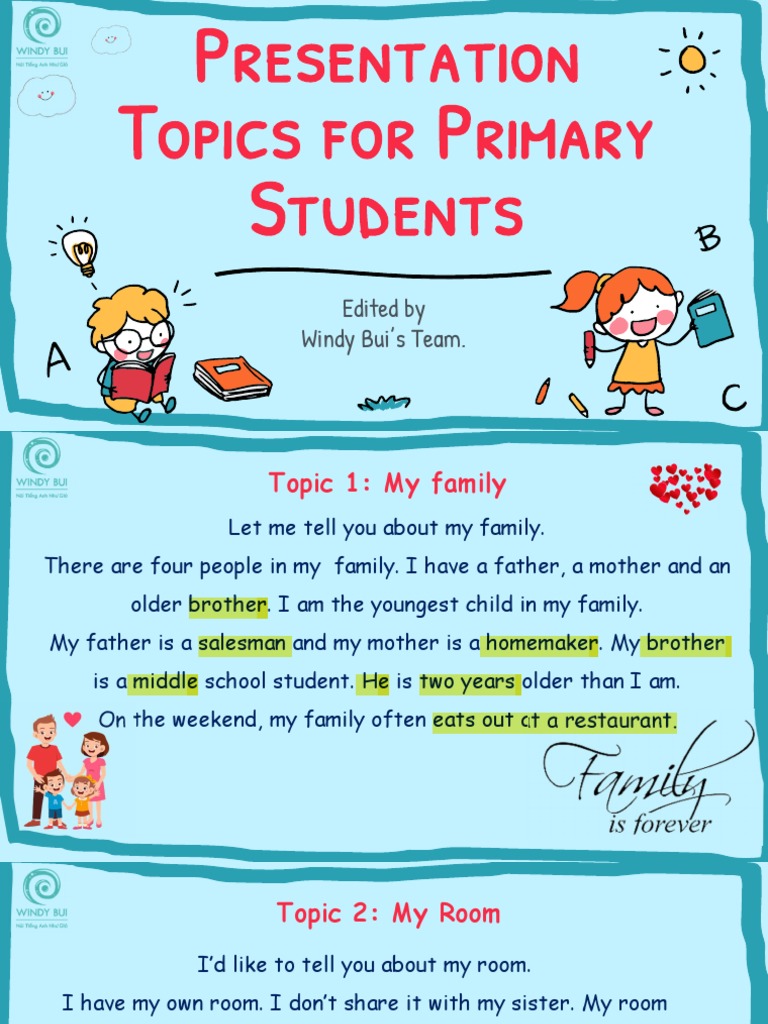 presentation topics for primary 3