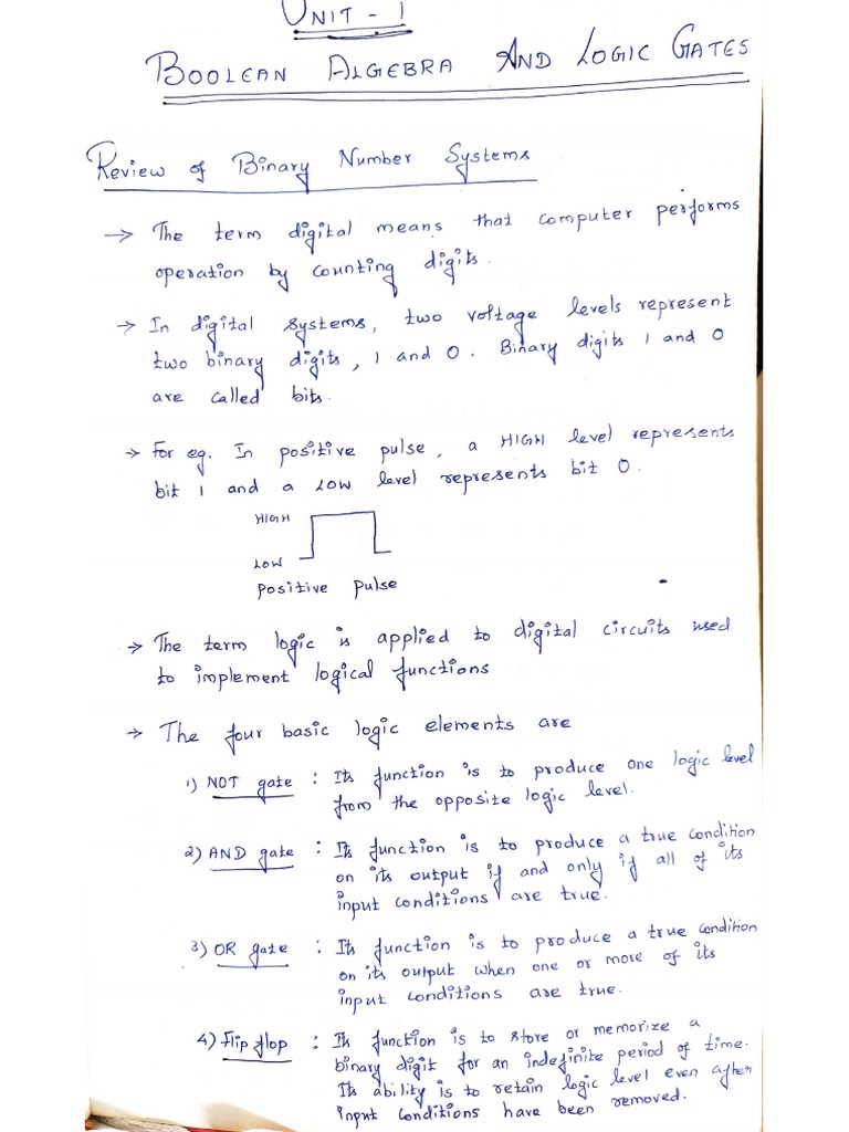 My Notes Number Systems Logic Gates K Map PDF