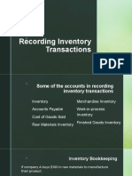 Recording Inventory Transactions