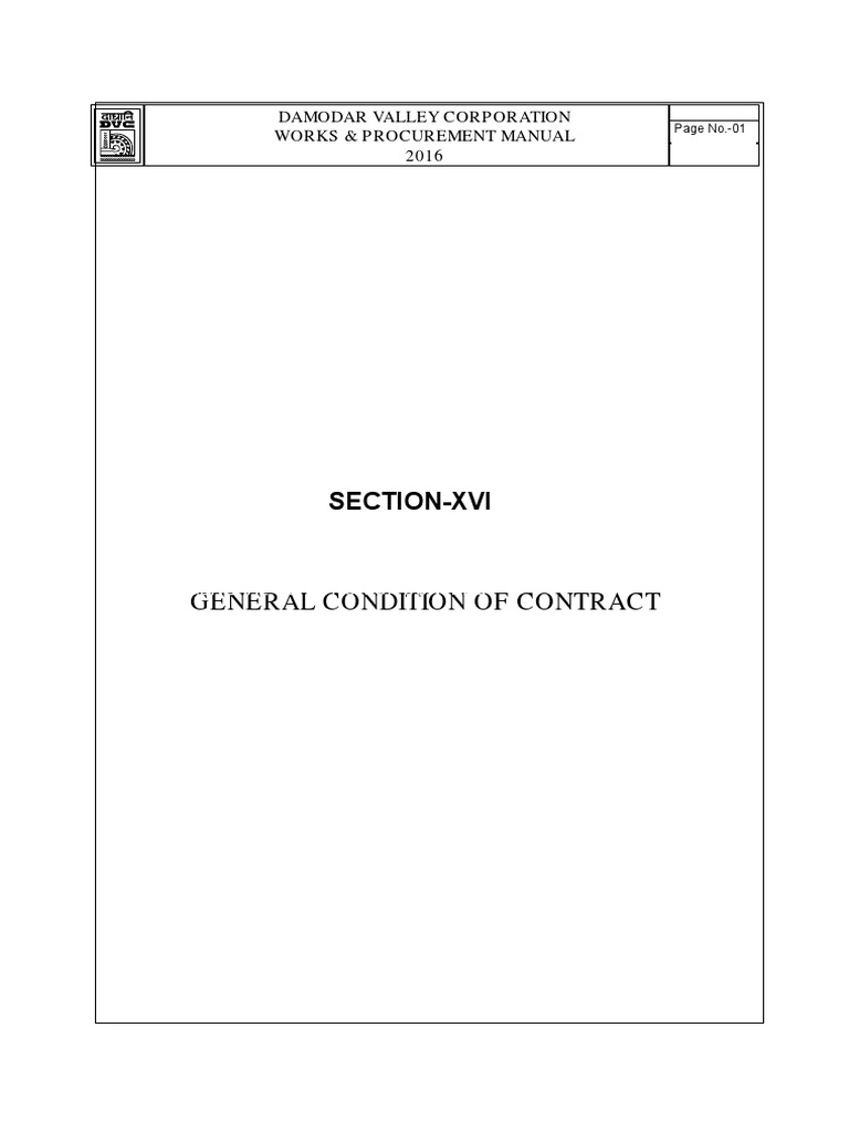 General Condition of Contract PDF Payments Specification