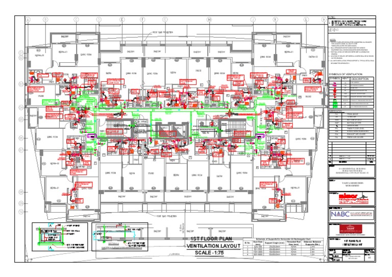 Ventilation Layout Plan for Residential Building | PDF | Duct (Flow ...