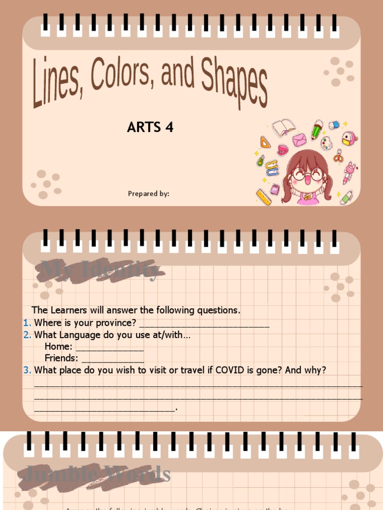 Week 3 - Arts 4 - Lines, Colors, and Shapes | PDF