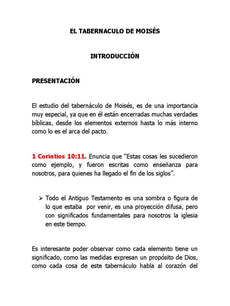 El Tabernaculo de Moises | PDF | Santo de los santos | Cristo (título)