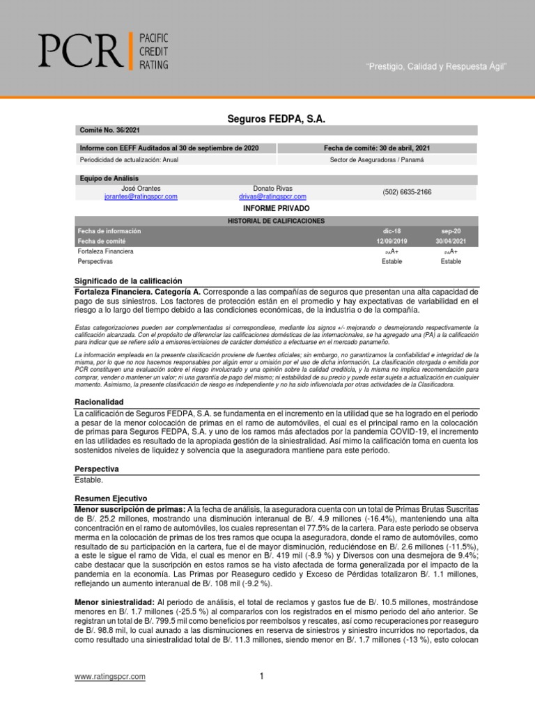 Segfedpa 202009 | PDF | Seguro | Business