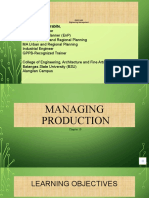 Week 14 - EnGG 406 - Managing Production