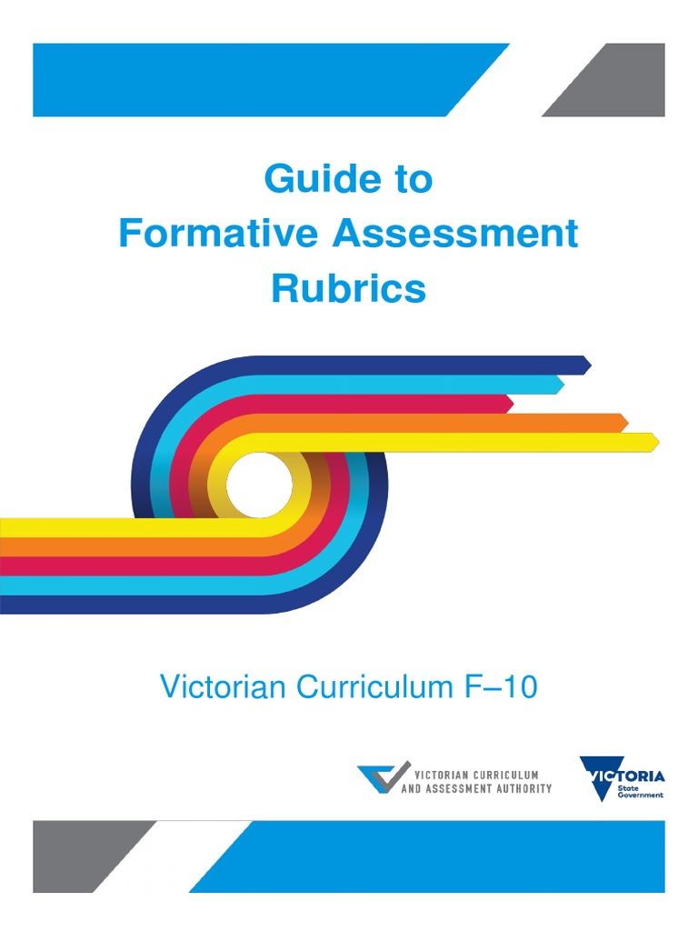 Guide To Formative Assessment Rubrics Victorian Curriculum F 10