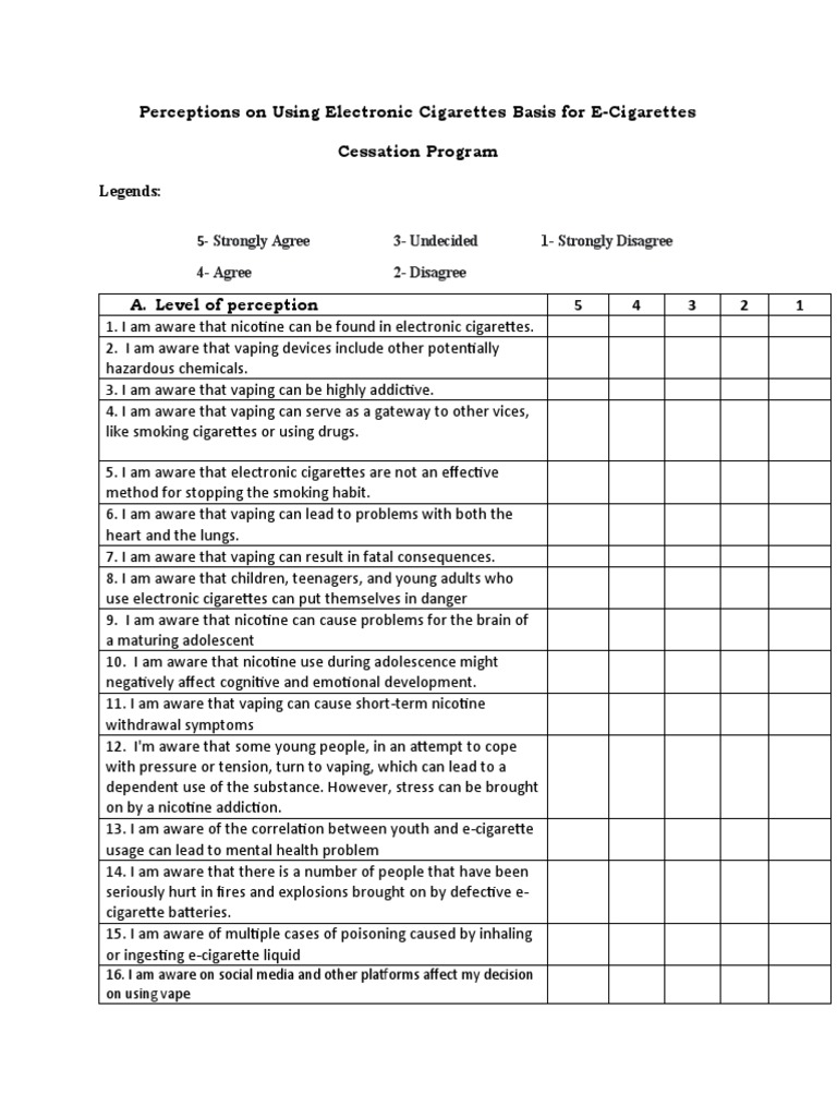 Student Perceptions on E-Cigarettes | PDF | Electronic Cigarette | Nicotine