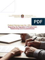Federal Decree-Law No. (33) of 2021 Regarding The Regulation of Employment Relationship and Its Amendments