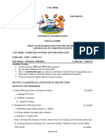 Chuka University COSC 00101 Exam Guide Computer Systems Organization