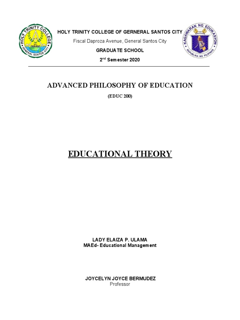 Educational Theory | PDF | Constructivism (Philosophy Of Education