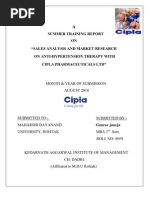 Download Project Report on Cipla Gaurav Juneja Recovered by Jatin Dua SN60426416 doc pdf