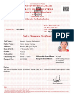 Nepal Police Clearance Certificate for Kamala Gurung Budhathoki