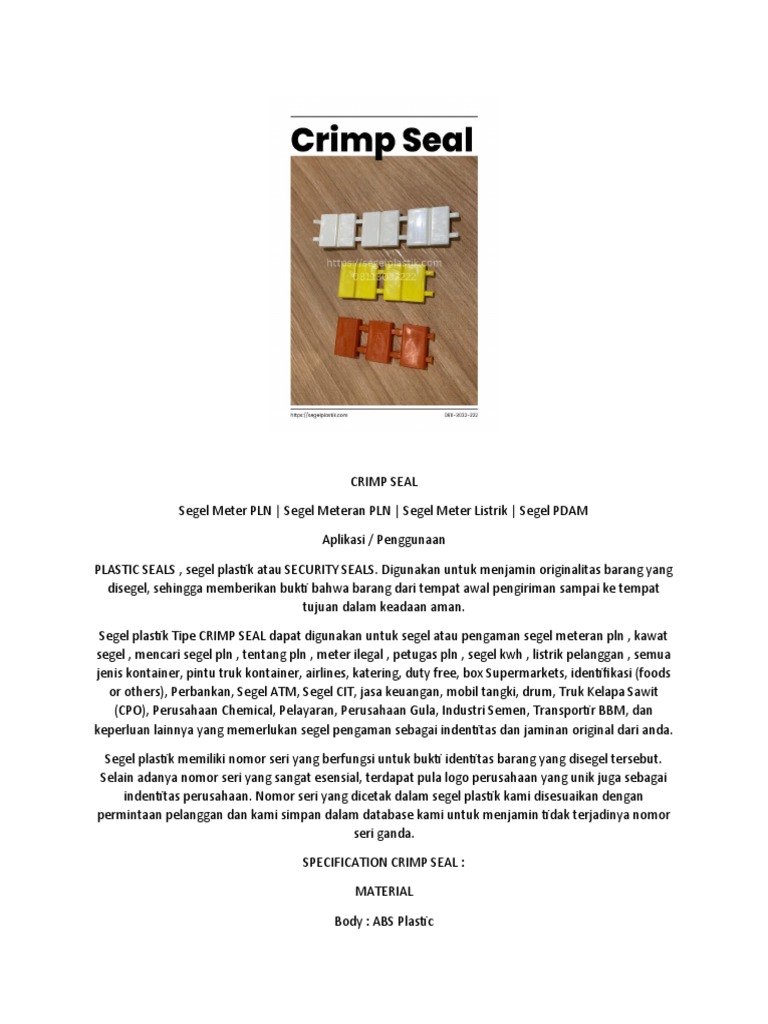 Crimp Seal | PDF