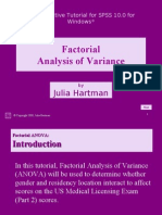 Factorial Analysis of Variance: Julia Hartman