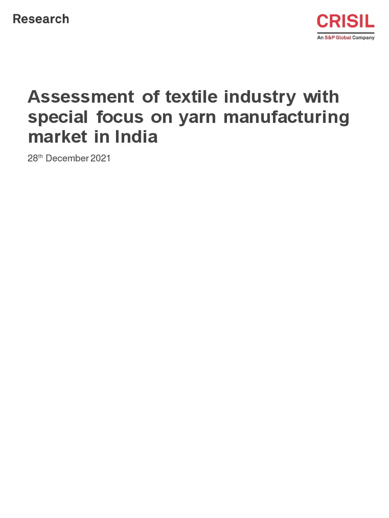 CRISIL Research Assessment of Textile Industry 28122021 (1