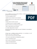 Primeira Lista de Exercícios - Fundamentos de Estatistica