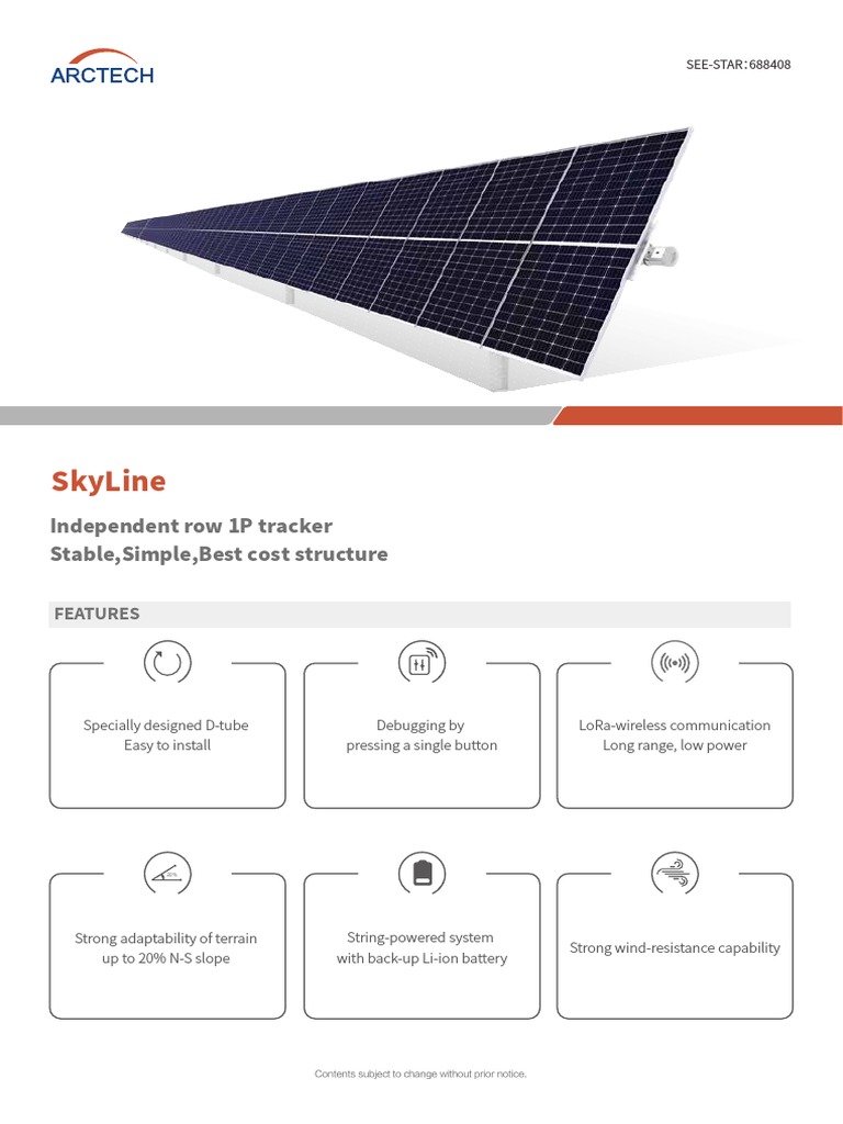 Arctech Skyline II Tracker Overview | PDF | Manufactured Goods ...