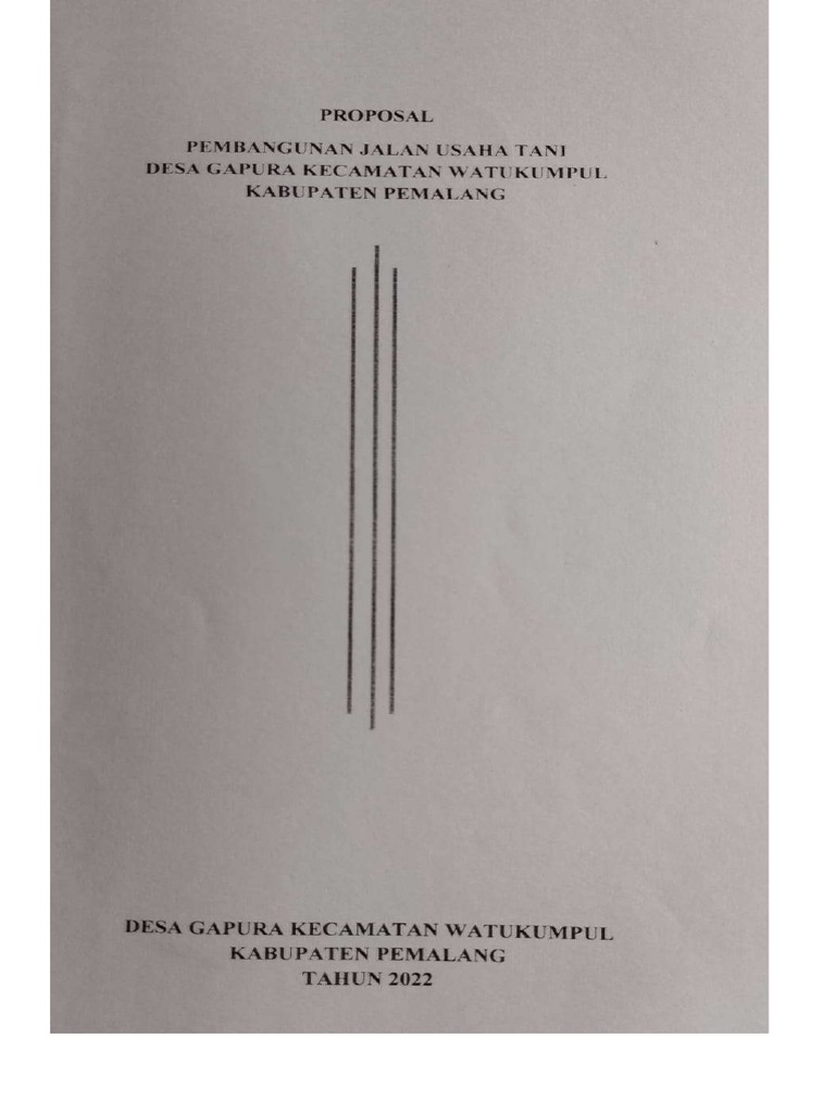 Contoh Proposal Desa Gapura | PDF