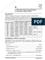 Fleet Bulletin: Subject: Controller Pilot Data Link Communications - Departure Clearance (CPDLC-DCL)