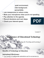 Lesson 3 Importance of Educational Technology