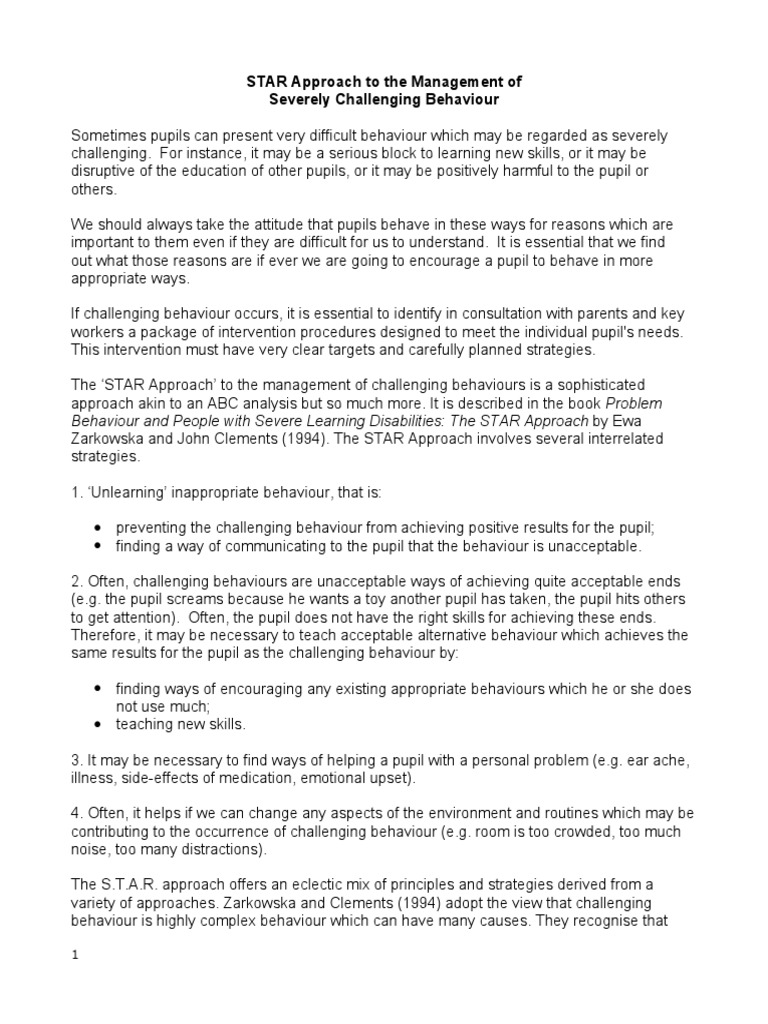 Star Assessment Pdf Behavior Psychological Trauma