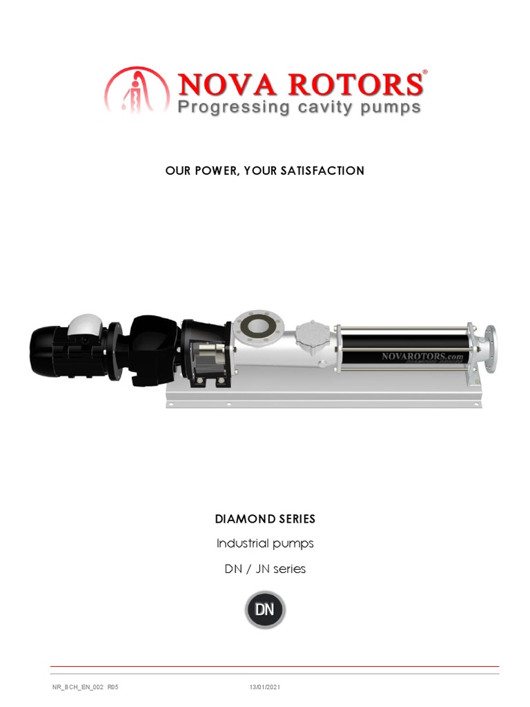 NOVA ROTORS DN/JN Series Catalogue | PDF | Pump | Bearing (Mechanical)