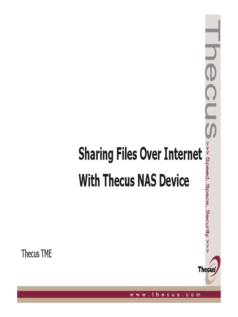 Sharing files over internet with thecus nas device thecus tme pdf