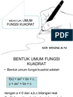 9 Bentuk Umum Fungsi Kuadrat