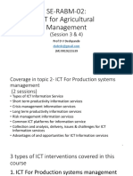 ICT For Agricultural Management Session 3 & 4 Aug 8, 2022