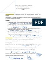 Probability and Statistics I Week 1 Key Concepts