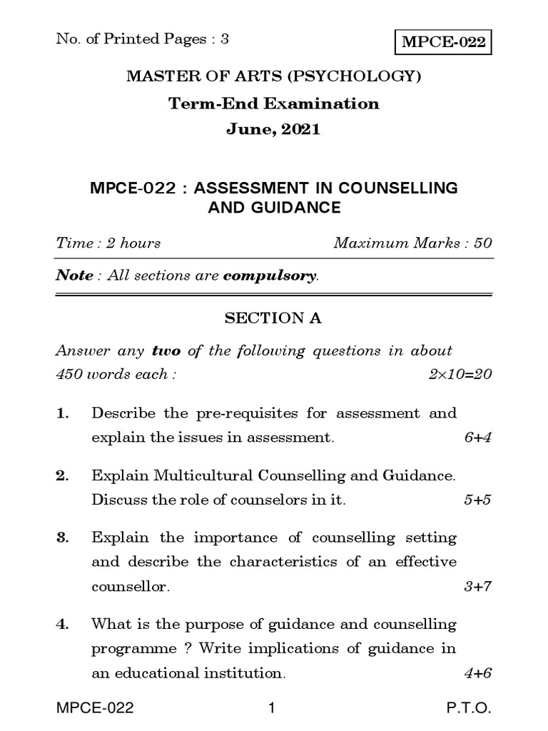Assessment in Counseling and Guidance | PDF