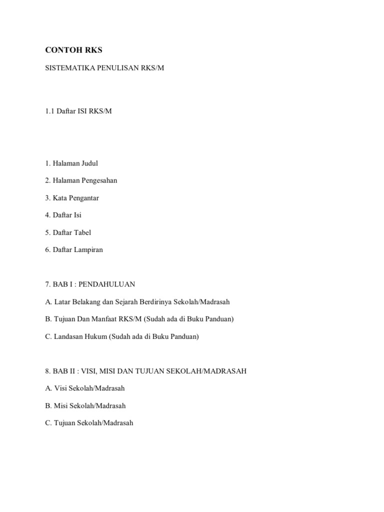 Contoh Rks