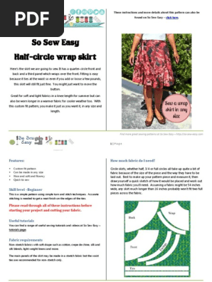 Wrap Skirt Instructions