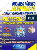 Apostila Digital Prefeitura de Parauapebas 2022 - Professor Area 1 - Protegido