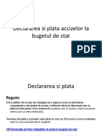 Declararea Si Plata Accizelor La Bugetul de Stat