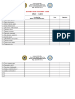 Distribution of Cards Monitoring Sheet