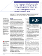 2.impact of A Pharmaceutical Care Service For Patients With Rheumatoid Arthritis Using A Customised Mobile Device (The PROUD Trial) Study Protocol For A Randomised Controlled Trial