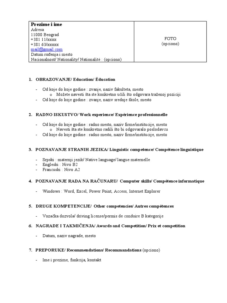 Primer CV A | PDF