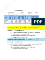 Diseño de Linea de Conduccion -Varos Tramos