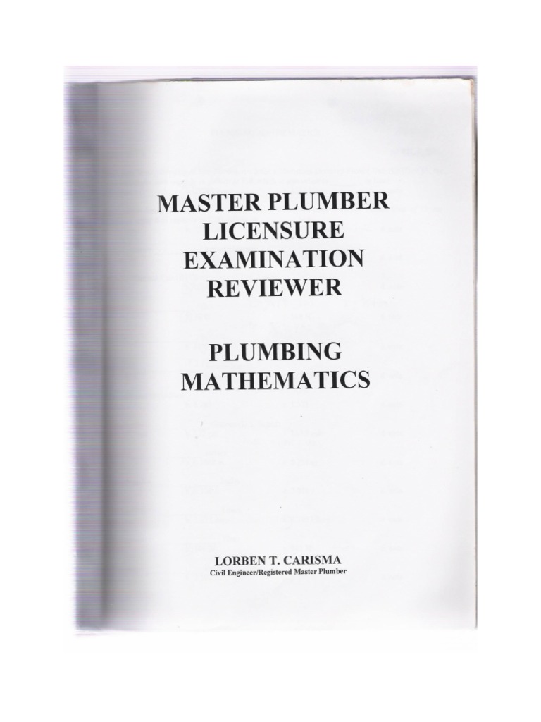 Plumbing Mathematics PDF